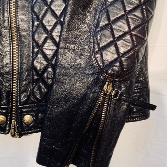 Just Cavalli Ittierre Leather Men's Motorcycle Jacket, size 50, Black - Picture 3 of 8